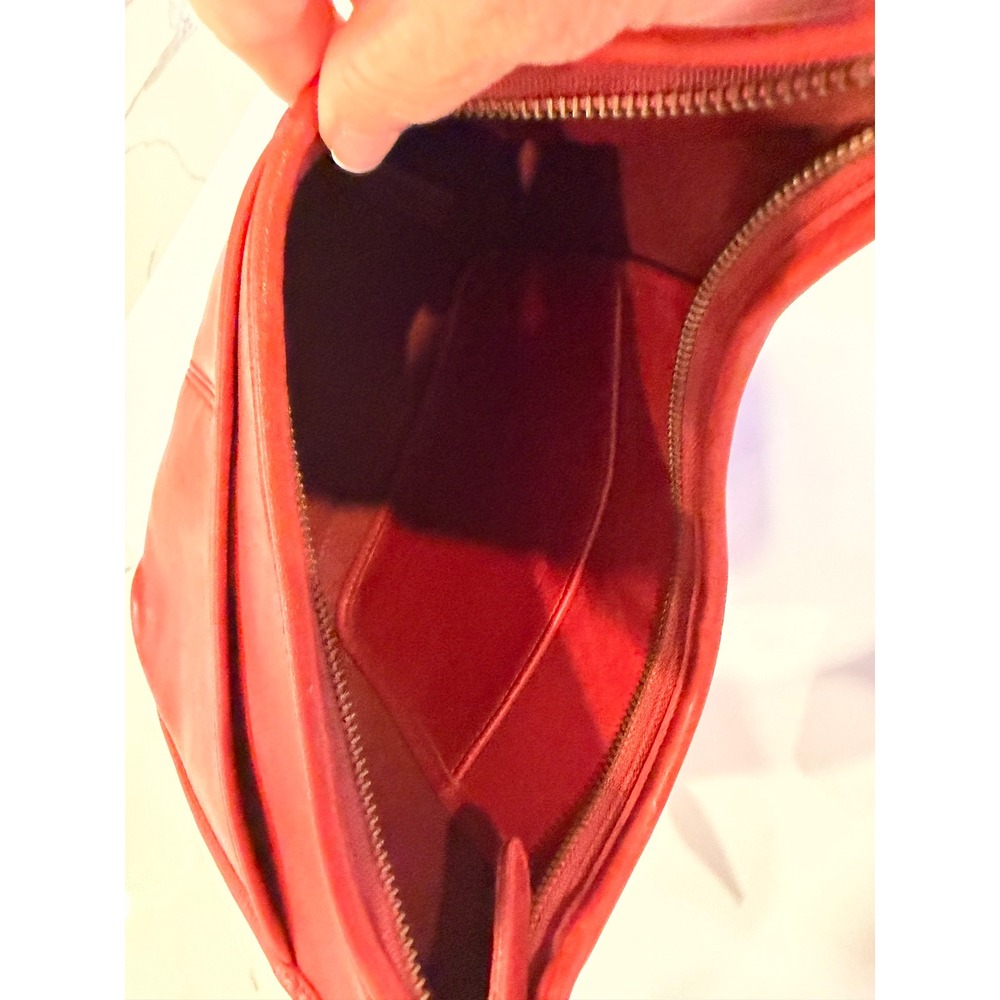 Vintage Coach Ergo 9033 Red Glove Tanned Leather Hobo Shoulder Bag Made in USA - Picture 7 of 12